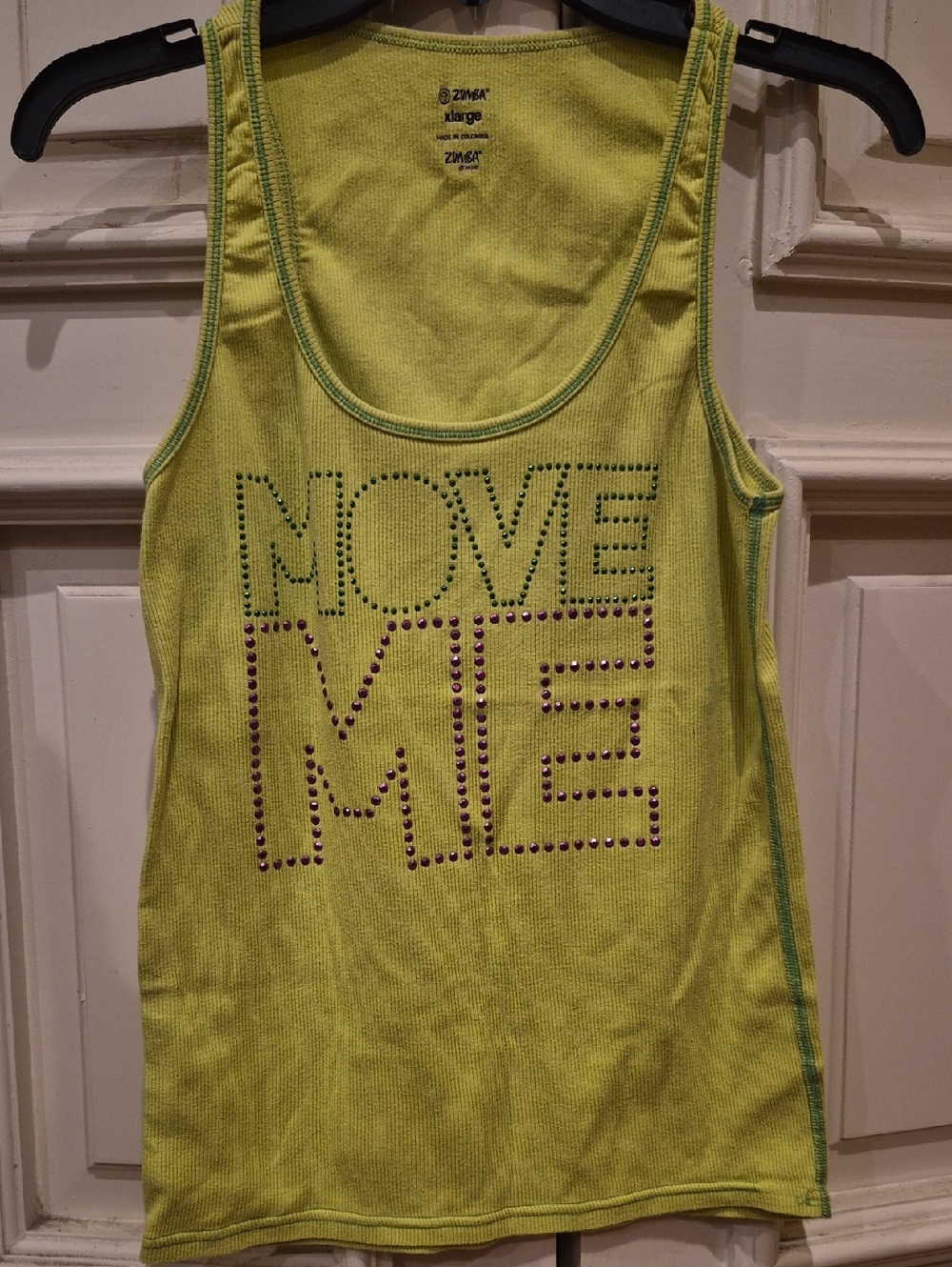 Zumba Fitness Lime Green Ribbed Tank Top